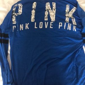 VS PINK blue long sleeve